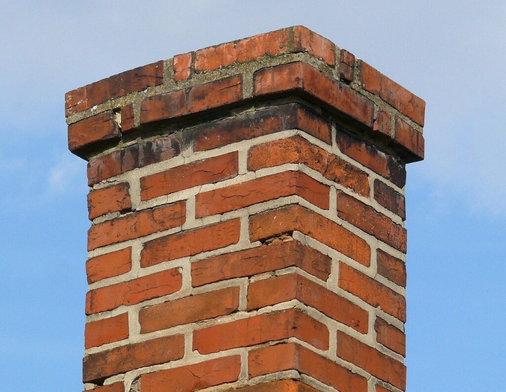 chimney, brick, orange, wall, roof, crooked, old, chimney, chimney, chimney, chimney, chimney